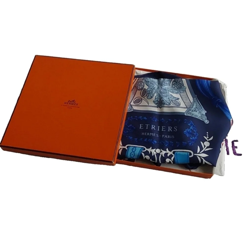 HERMÈS _ PARIS ETRIERS Multicolored Silk Scarf - Picture 6 of 15